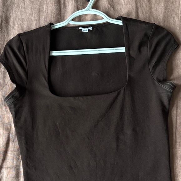 Free W/ Purchase - Garage Square Neck Waist Length Top in Brown - Picture 7 of 8